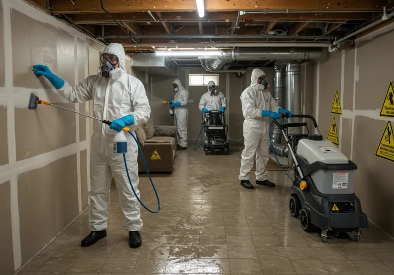 Basement Moisture Removal and Structural Drying process in Clinton County, KY